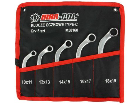 KLUCZE OCZKOWE TYP-C 10-19mm 5el. MAR-POL