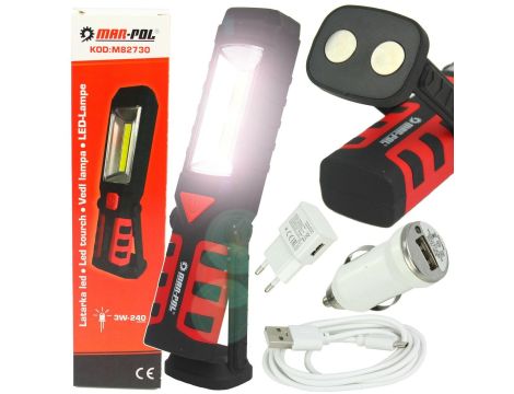 LAMPKA WARSZTATOWA WILOFUNKCYJNA 3W 240 lm MAR-POL