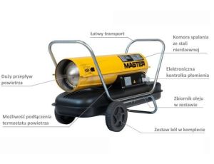 MASTER NAGRZEWNICA OLEJOWA  B100CED BEZ ODPROWADZENIA SPALIN 29KW - image 2