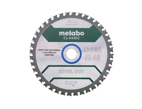 METABO PIŁA TARCZOWA FZ/FA 165x20x40z    STEEL CUT/SANDWICH PANEL CLASSIC