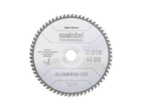 METABO PIŁA TARCZOWA FZ/TZ 216x30x58z    ALUMINIUM CUT PROFESSIONAL