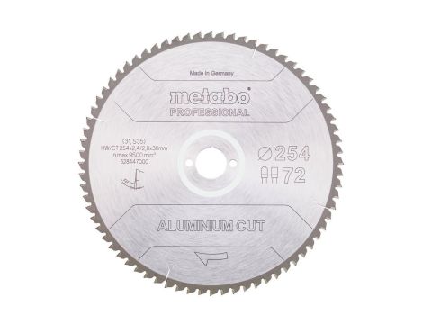 METABO PIŁA TARCZOWA FZ/TZ 254x30x72z    ALUMINIUM CUT PROFESSIONAL