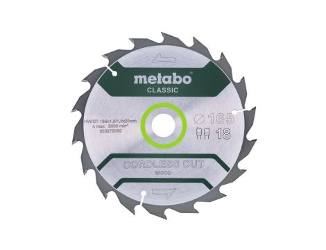 METABO PIŁA TARCZOWA HW/CT 165x20x18z    CORDLESS CUT WOOD CLASSIC