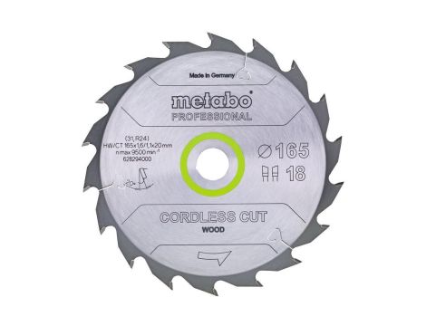 METABO PIŁA TARCZOWA HW/CT 165x20x18z    CORDLESS CUT WOOD PROFESSIONAL