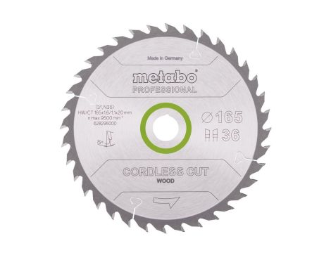 METABO PIŁA TARCZOWA HW/CT 165x20x38z    CORDLESS CUT WOOD PROFESSIONAL