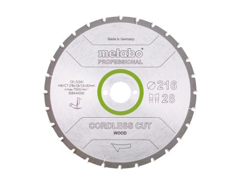 METABO PIŁA TARCZOWA HW/CT 216x30x28z    CORDLESS CUT WOOD PROFESSIONAL