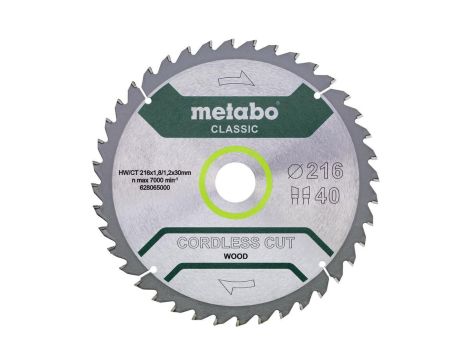 METABO PIŁA TARCZOWA HW/CT 216x30x40z
