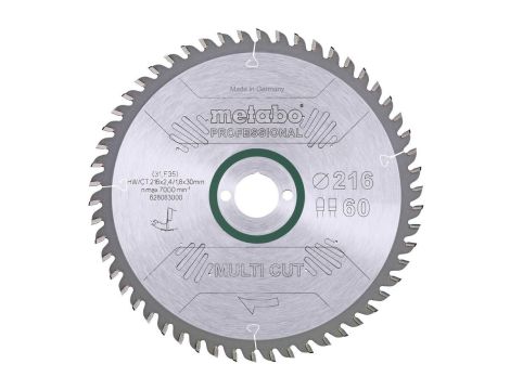 METABO PIŁA TARCZOWA HW/CT 216x30x60z    MULTI CUT PROFESSIONAL