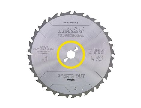 METABO PIŁA TARCZOWA HW/CT 315X30,24 WZ 20 ...