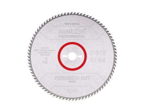 METABO PIŁA TARCZOWA HW/CT 315x30x84z    PRECISION CUT WOOD PROFESSIONAL