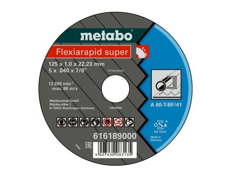 METABO TARCZA METAL 125×1,0×22,2mm DO STALI