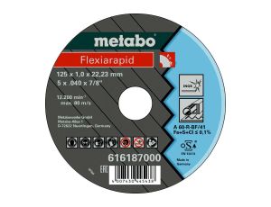 METABO TARCZA METAL 125×1,0×22,2mm DO STALI NIERDZ.