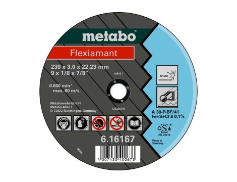 METABO TARCZA METAL 125×2,5×22,2mm DO STALI NIERDZ.