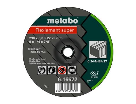 METABO TARCZA SZLIFIERSKA 125×6,0×22,2mm DO KAMIENIA