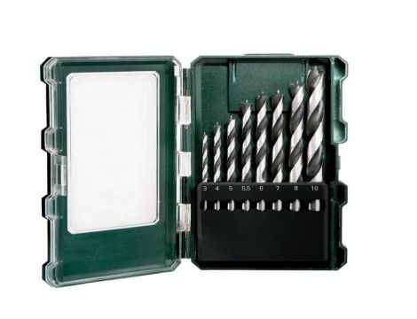 METABO ZESTAW WIERTEŁ DO DREWNA  8cz. 3/4/5/5,5/6/7/8/10 mm