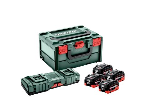 METABO.AKUMULATOR 18V 10,0Ah LiHD x4 +ŁAD. ASC 145 DUO