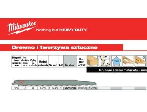 MILWAUKEE BRZE. 300/4,2mm HCS /3szt (3) DREWNO.