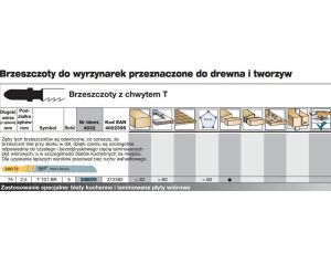 MILWAUKEE BRZESZCZ. T101BR /5szt. PŁYTY WIÓROWE/BLATY/LAMINOWANE 75mm.