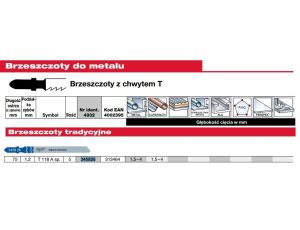 MILWAUKEE BRZESZCZ. T118A /5szt. METAL 75/1,2mm.