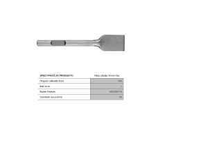 MILWAUKEE DŁUTO HEX-28 80x400mm PŁASKIE