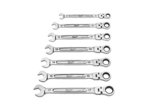 MILWAUKEE KLUCZ KPL.PŁ-OCZ.  7szt. MAXBITE Z GRZECHOTKĄ RUCHOMĄ CALOWE