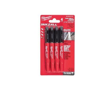 MILWAUKEE MARKERY CIENKIE CZARNE 4szt