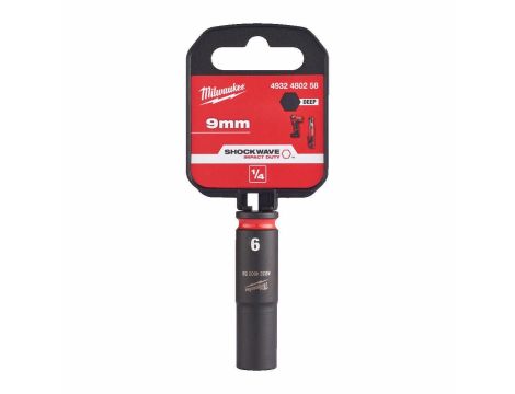 MILWAUKEE NASADKA UDAROWA  1/4"  9mm DŁUGA SHOCKWAVE - 2