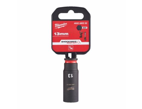 MILWAUKEE NASADKA UDAROWA  1/4" 13mm DŁUGA SHOCKWAVE - 2