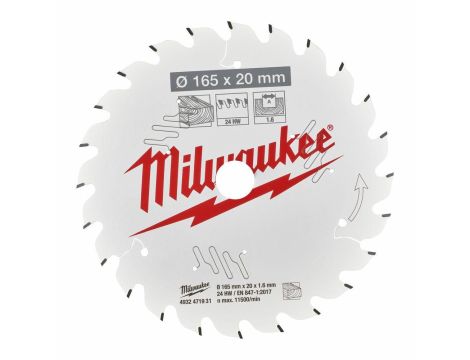 MILWAUKEE PIŁA TARCZOWA 165x20x1,6x40z - 2