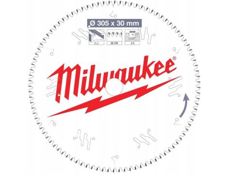 MILWAUKEE PIŁA TARCZOWA 305x30x3,0x96z ALU