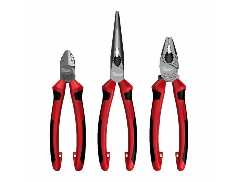 MILWAUKEE SZCZYPCE ZESTAW 3szt. (UNIWERSALNE 180mm, BOCZNE 160mm, DŁUGIE 205mm)