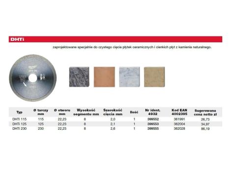 MILWAUKEE TARCZA DIAM.PEŁ. DHTi 125mm .