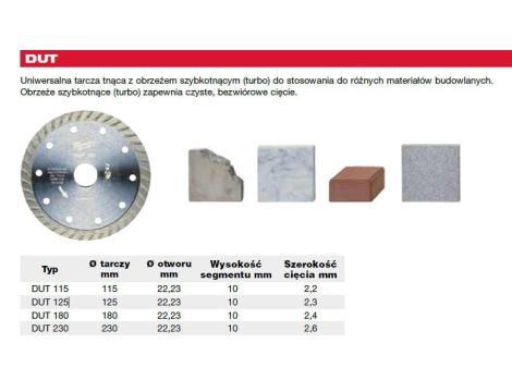 MILWAUKEE TARCZA DIAM.TUR. DUT 125mm . - 2