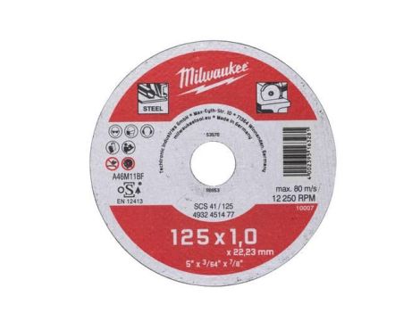 MILWAUKEE TARCZA M. 125x1mm CONTRACTOR (200). @W