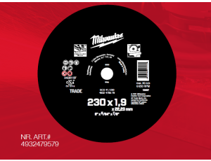 MILWAUKEE TARCZA M. 230x1,9mm TRADE...