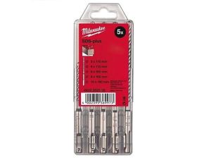 MILWAUKEE WIERTŁO SDS PLUS M2 KPL. 5szt. /5-6x110mm - 6-8-10x160mm/.