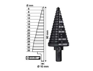 MILWAUKEE WIERTŁO STOPNIOWE  6-35mm (15 - STOPNI).