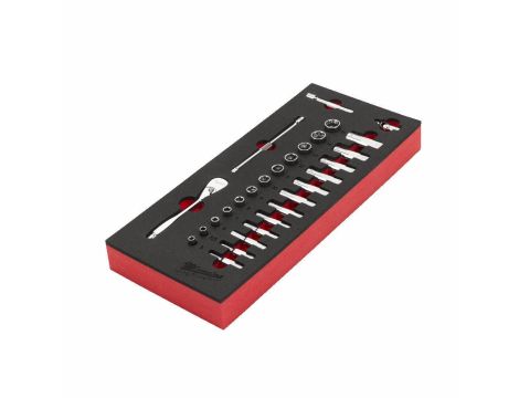 MILWAUKEE WKŁADKA PIANKOWA Z GRZECHOTKĄ  I NASADKAMI 1/4" - DO WÓZKÓW NARZĘDZIOWYCH %%% - 2