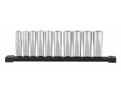 MILWAUKEE ZESTAW NASADEK 10 szt. 3/8" METRYCZNE DŁUGIE - 2
