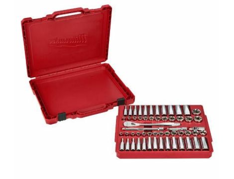 MILWAUKEE ZESTAW NASADEK 56 szt. 3/8 Z GRZECHOTKĄ - METRYCZNE I CALOWE
