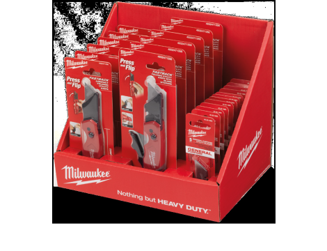 MILWAUKEE ZESTAW NOŻY W EKSPOZYTORZE NA LADĘ