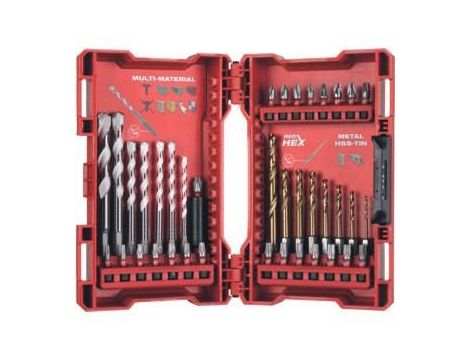 MILWAUKEE ZESTAW WIERTEŁ I BITÓW 39szt. UDAROWYCH