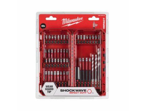 MILWAUKEE ZESTAW WIERTEŁ+KOŃCÓWKI 48szt ShW - 2