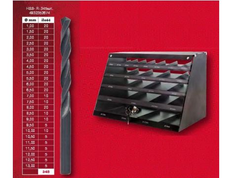 REGAŁ MILWAUKEE + ZESTAW WIERTEŁ HSS-R 1 - 13mm 345szt.