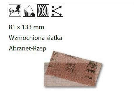 MIRKA ABRANET SIATKA ŚCIERNA 81x133 P180 /100szt