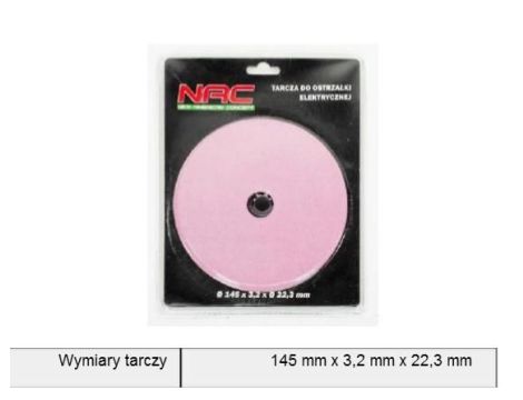 NAC TARCZA 145x3,2x22,3mm DO OSTRZARKI DO ŁAŃCUCHÓW