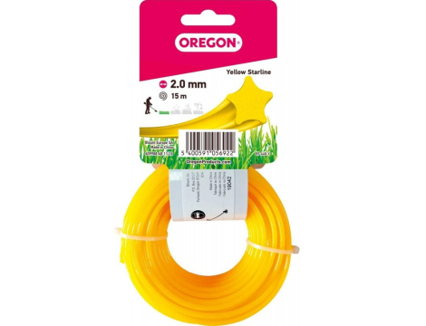 OREGON ŻYŁKA DO KOSY GWIAZDKA 2,0mm x 15m YELLOW STARLINE