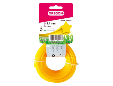 OREGON ŻYŁKA DO KOSY GWIAZDKA 2,4mm x 15m YELLOW STARLINE