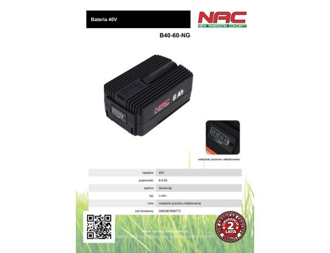 NAC AKUMULATOR 40 V 6Ah, OGNIWA SAMSUNG - 3