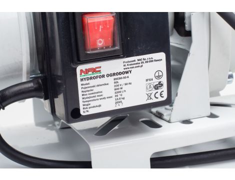 NAC HYDROFOR BSE 80-50-K 800W/50L 3200 l/h... - 2
